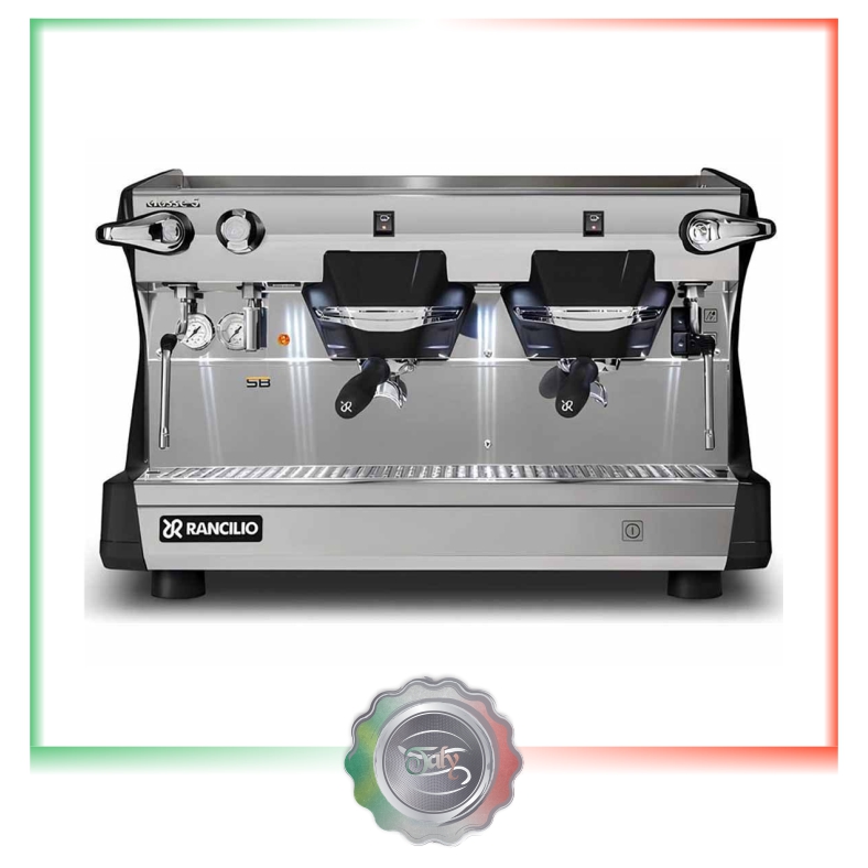 Rencilio class 5 industrial espresso maker, two groups, semi-automatic